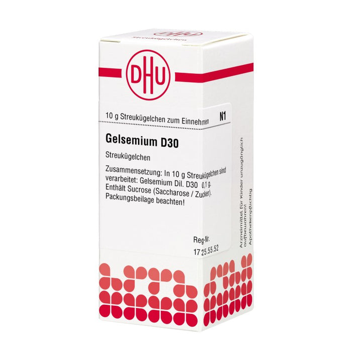 DHU Gelsemium D30 Streukügelchen, 10 g Globuli