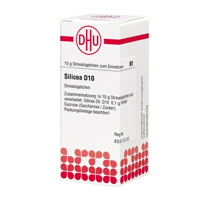 DHU Silicea D10 Streukügelchen, 10 g Globuli