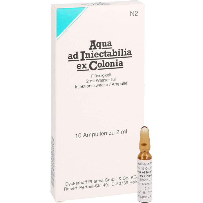 Aqua ad Iniectabilia ex Colonia, Amp. 2 ml, 10 ml Lösung