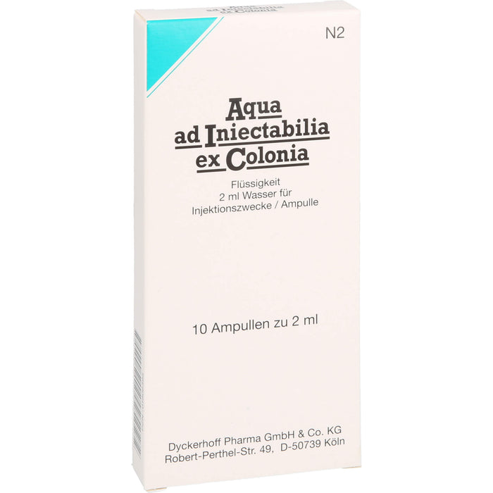 Aqua ad Iniectabilia ex Colonia, Amp. 2 ml, 10 ml Lösung