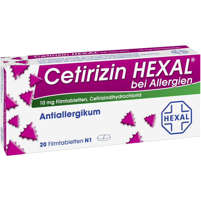 Cetirizin HEXAL Tabletten bei Allergien, 20 St. Tabletten