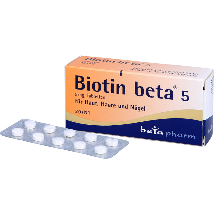 Biotin beta 5 Tabletten, 20 St. Tabletten