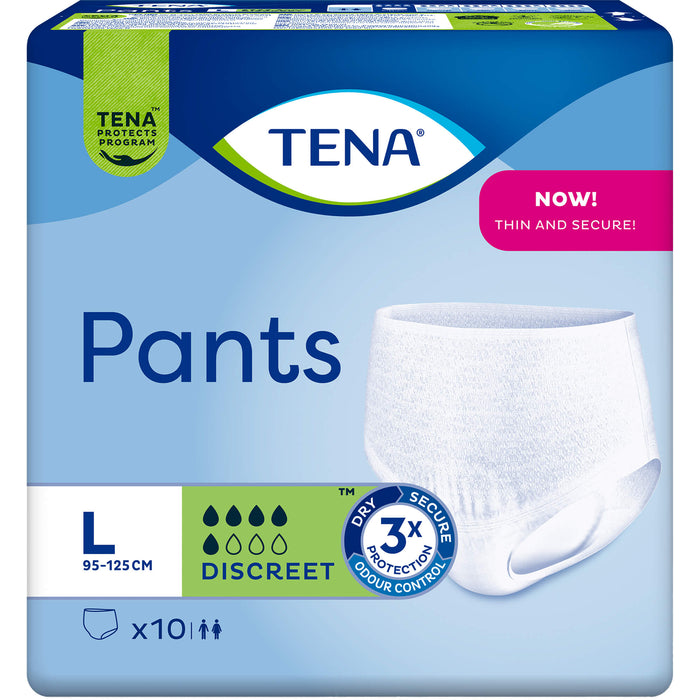 TENA Pants Discreet L bei Inkontinenz, 10 St. Windelhosen