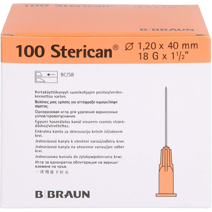 Sterican Kanülen 18GX1 1/2 1,2X40mm, 100 St KAN