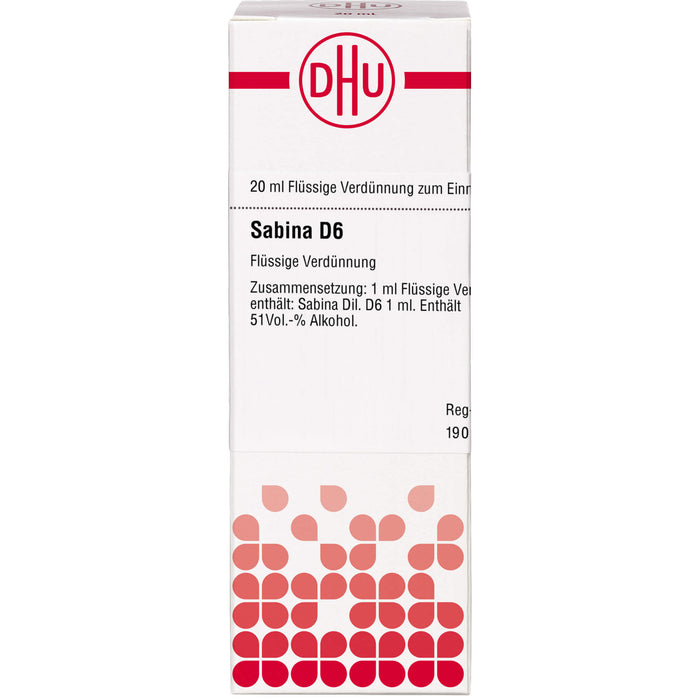 DHU Sabina D6 Dilution, 20 ml Lösung