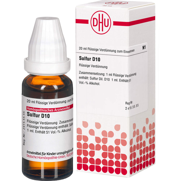 DHU Sulfur D10 Dilution, 20 ml Lösung