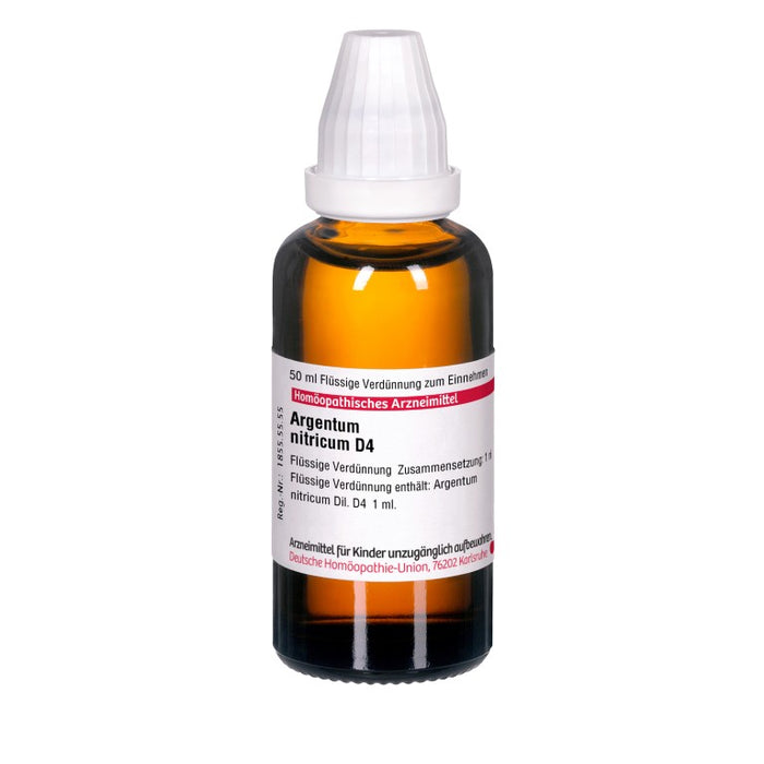 DHU Argentum nitricum D4 Dilution, 50 ml Lösung