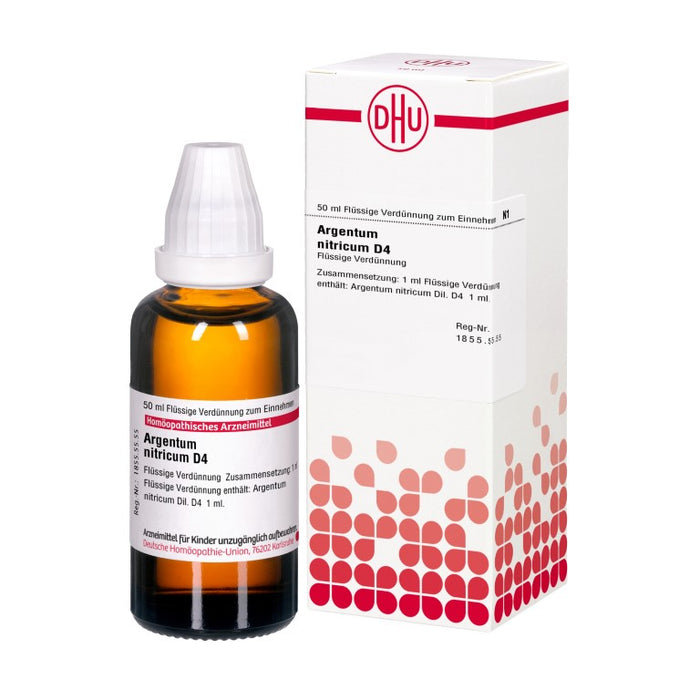 DHU Argentum nitricum D4 Dilution, 50 ml Lösung