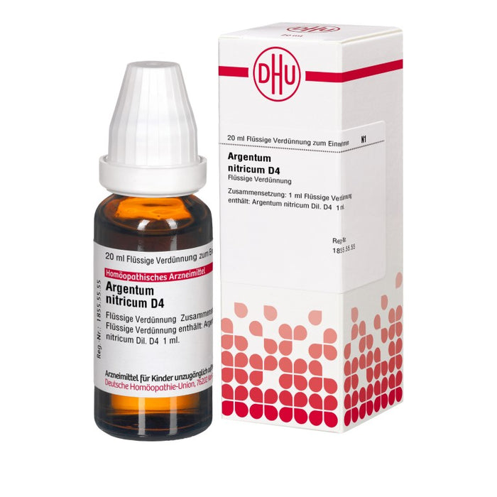 DHU Argentum nitricum D4 Dilution, 20 ml Lösung