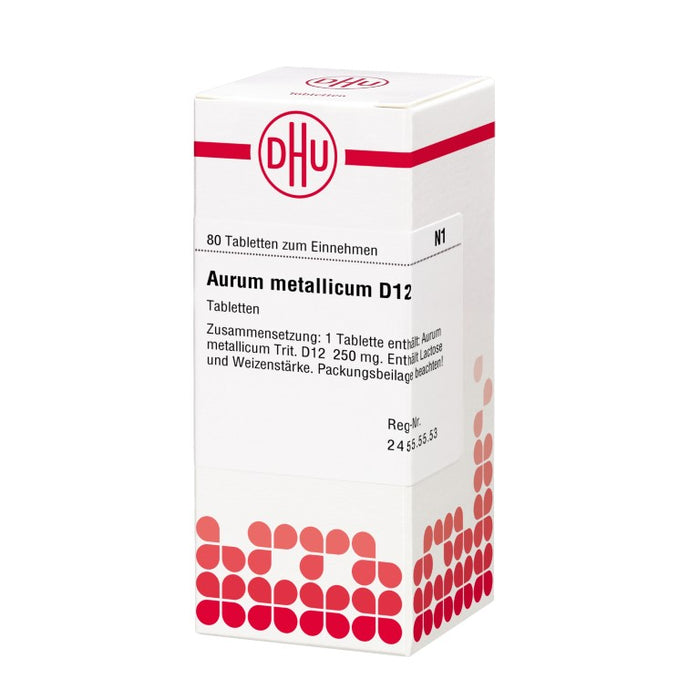 DHU Aurum metallicum D12 Tabletten, 80 St. Tabletten