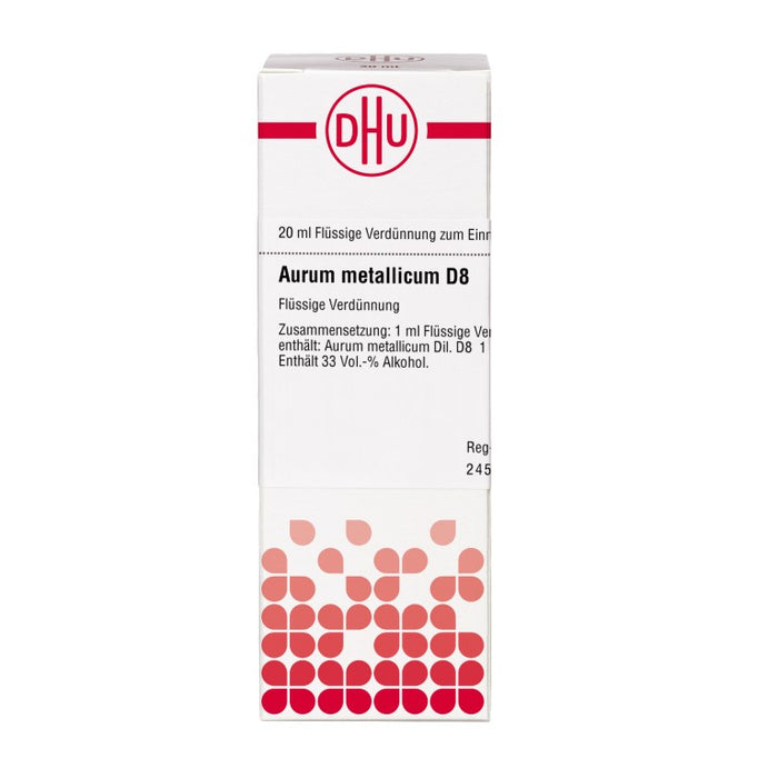 DHU Aurum metallicum D8 Dilution, 20 ml Lösung