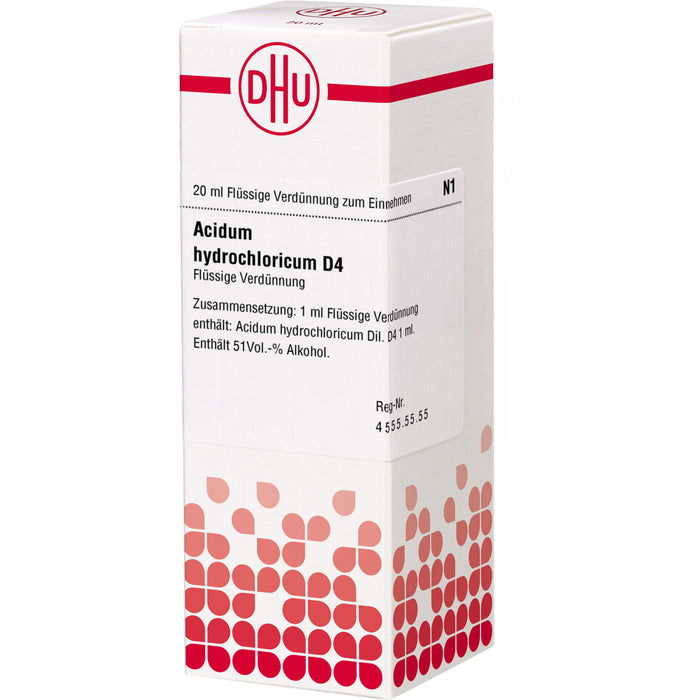 DHU Acidum hydrochloricum D4 Dilution, 20 ml Lösung