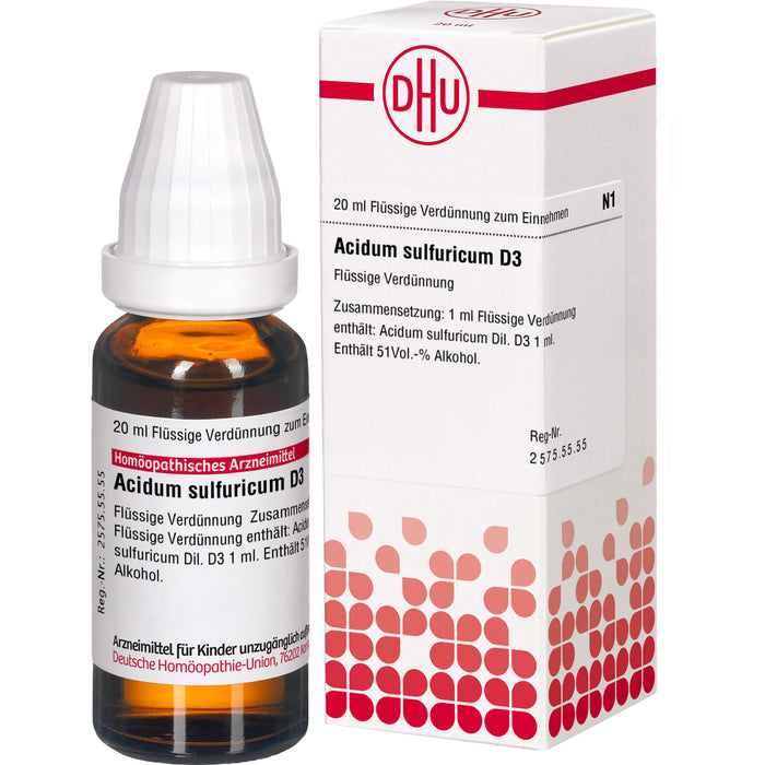 DHU Acidum sulfuricum D3 Dilution, 20 ml Lösung