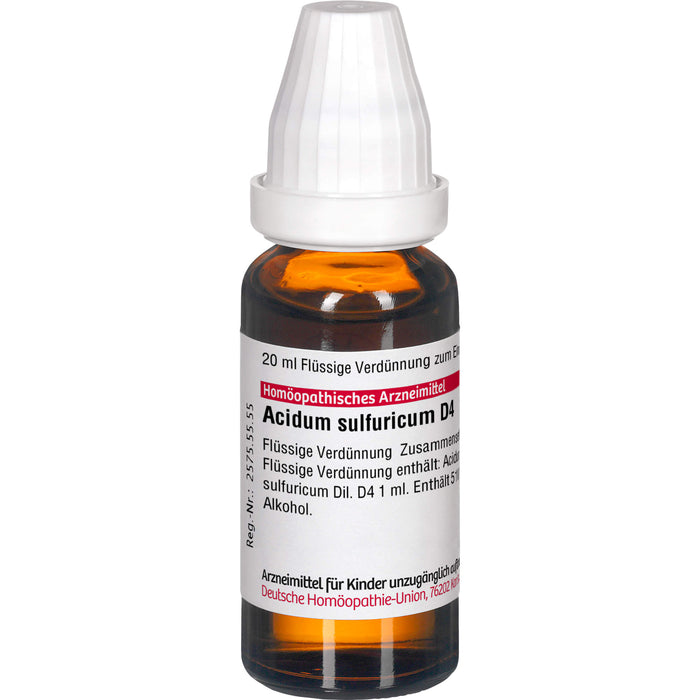 DHU Acidum sulfuricum D4 Dilution, 20 ml Lösung