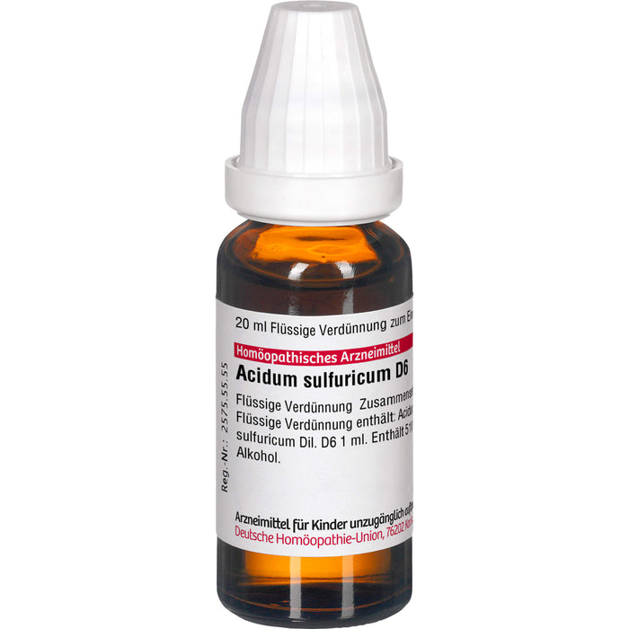 DHU Acidum sulfuricum D6 Dilution, 20 ml Lösung