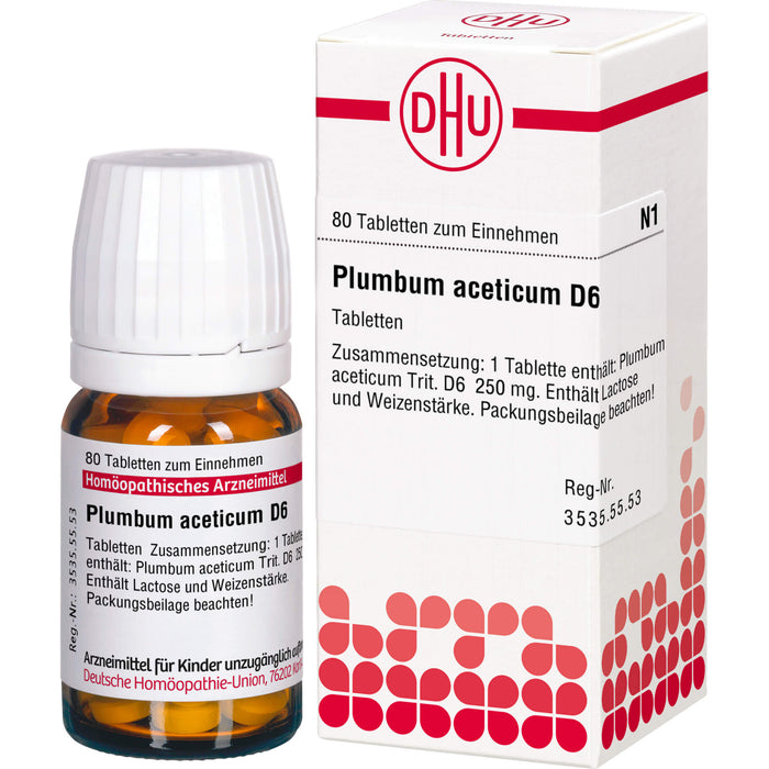 Plumbum aceticum D6 DHU Tabletten, 80 St. Tabletten