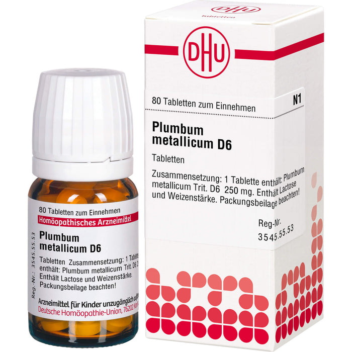 Plumbum metallicum D6 DHU Tabletten, 80 St. Tabletten