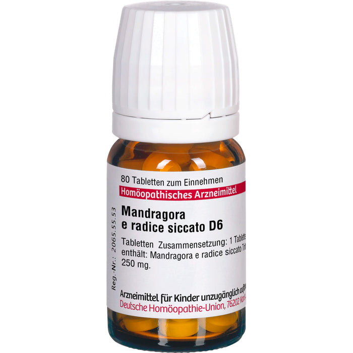 Mandragora e radice siccata D6 DHU Tabletten, 80 St. Tabletten