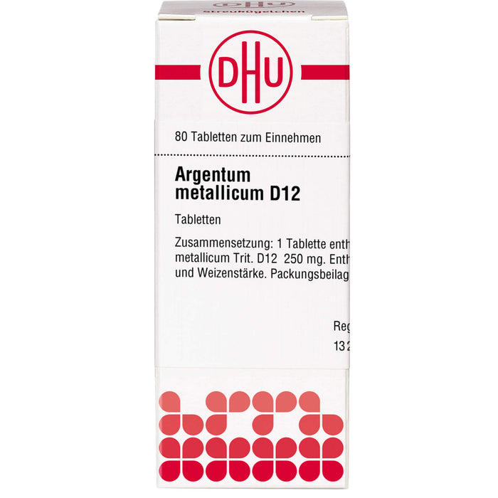DHU Argentum metallicum D 12 Streukügelchen, 80 St. Tabletten