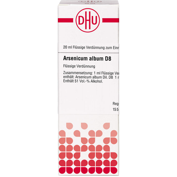 DHU Arsenicum album D8 Dilution, 20 ml Lösung