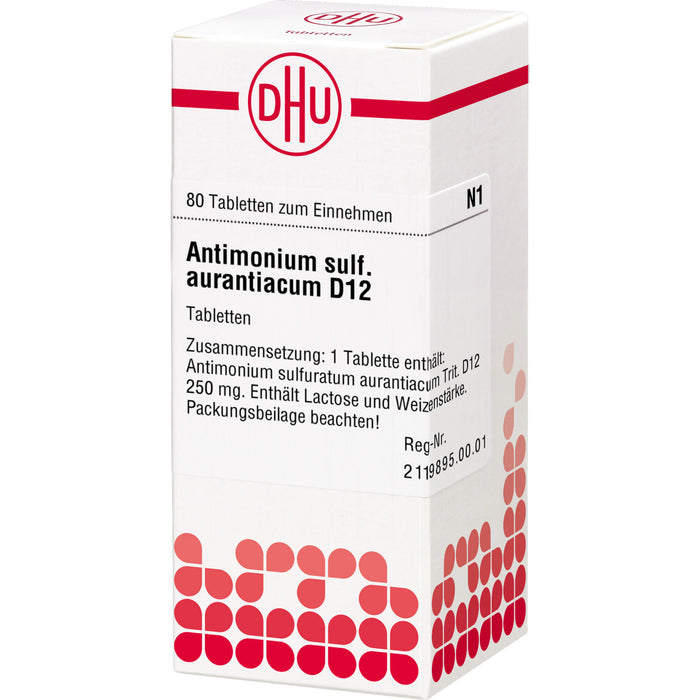 DHU Antimonium sulfuratum aurantiacum D12 Tabletten, 80 St. Tabletten