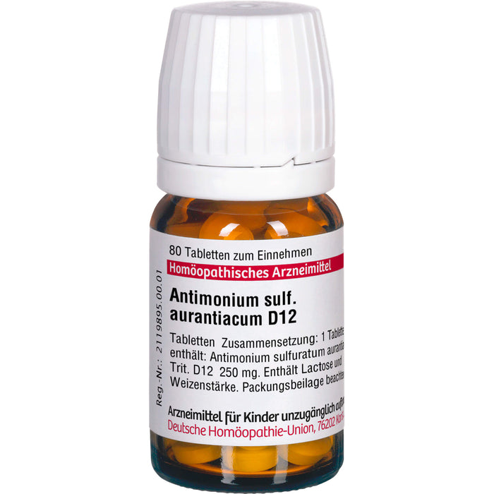DHU Antimonium sulfuratum aurantiacum D12 Tabletten, 80 St. Tabletten