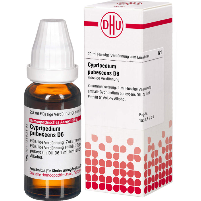 Cypripedium pubescens D6 DHU Dilution, 20 ml Lösung