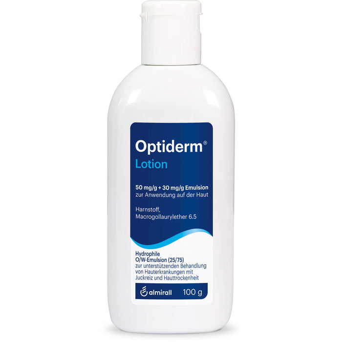 Optiderm Lotion bei Hauterkrankungen mit Juckreiz und Hauttrockenheit, 100 g Lösung