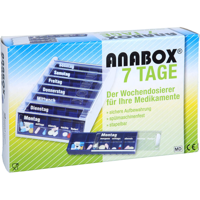 ANABOX 7 Tage Wochendosierer blau, 1 St