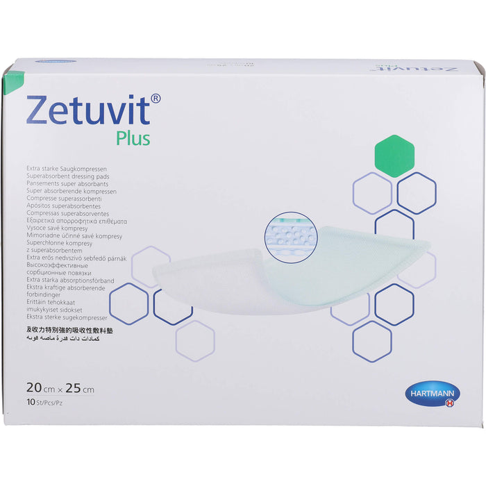 HARTMANN Zetuvit Plus steril 20 x 25 cm, 10 St. Kompressen