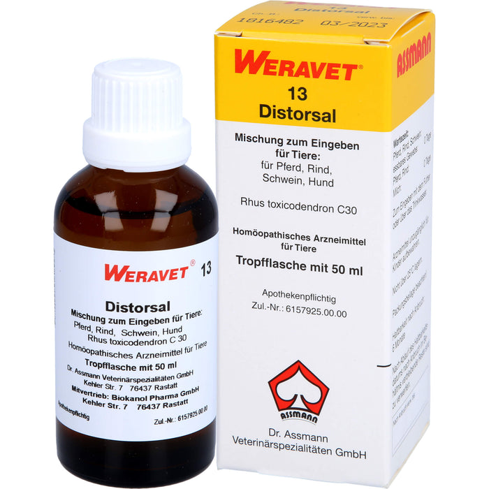 WERAVET 13 Distorsal Mischung, 50 ml Lösung