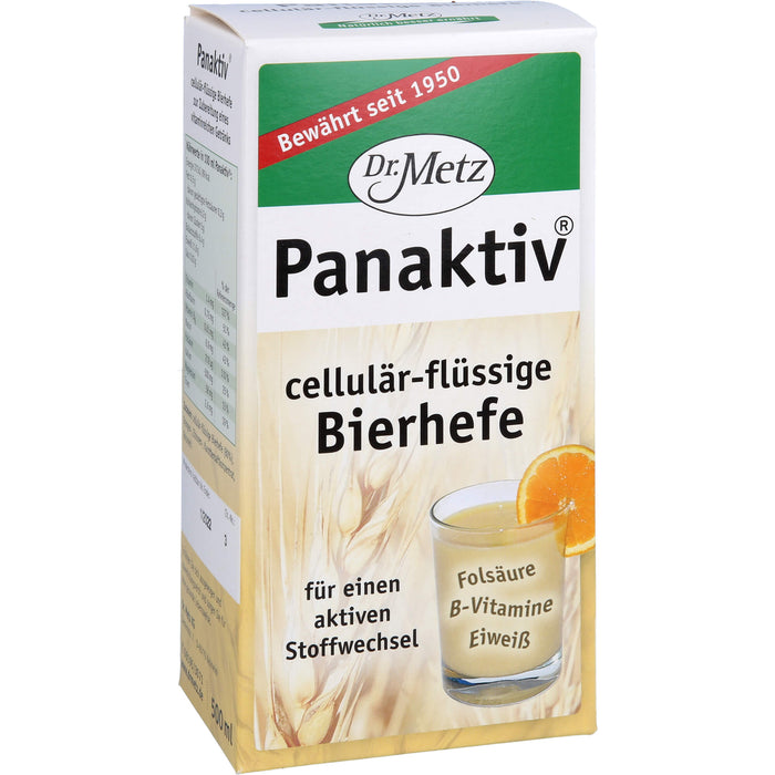 Panaktiv cellulär-flüssige Bierhefe für aktiven Stoffwechsel, 500 ml Lösung