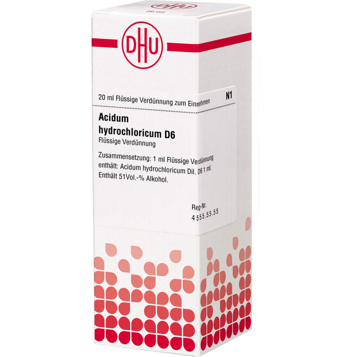 DHU Acidum hydrochloricum D6 Dilution, 20 ml Lösung