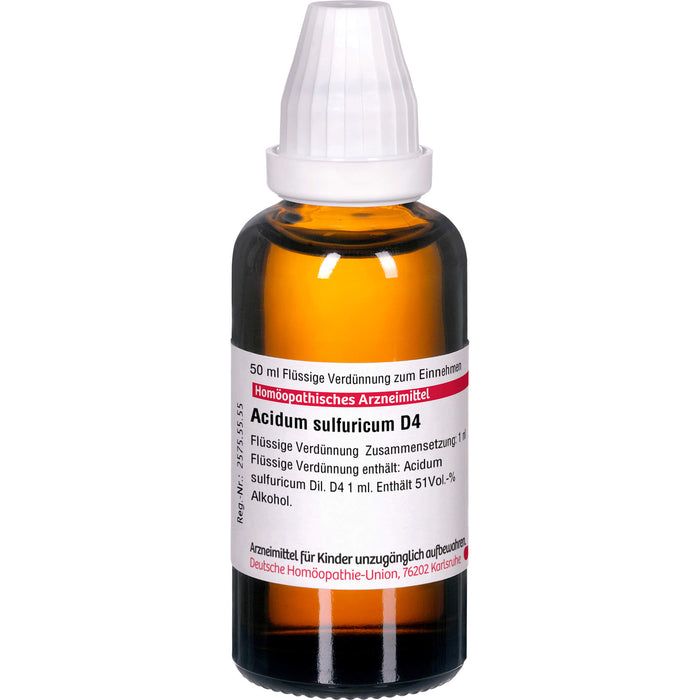 DHU Acidum sulfuricum D4 Dilution, 50 ml Lösung