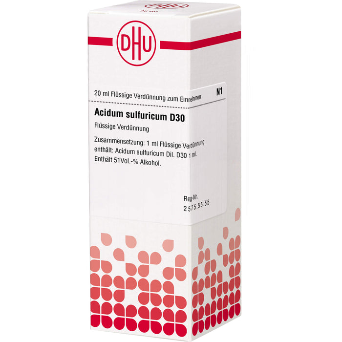 DHU Acidum sulfuricum D30 Dilution, 20 ml Lösung