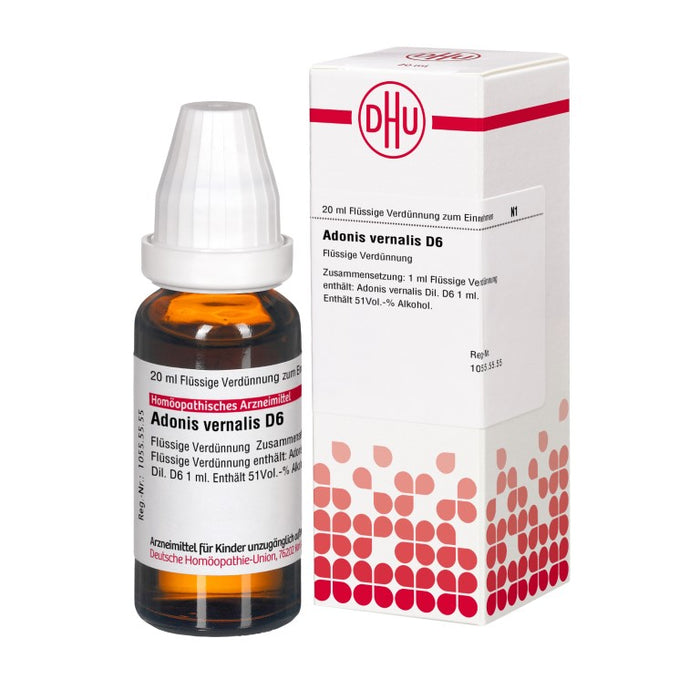 Adonis vernalis D6 DHU Dilution, 20 ml Lösung