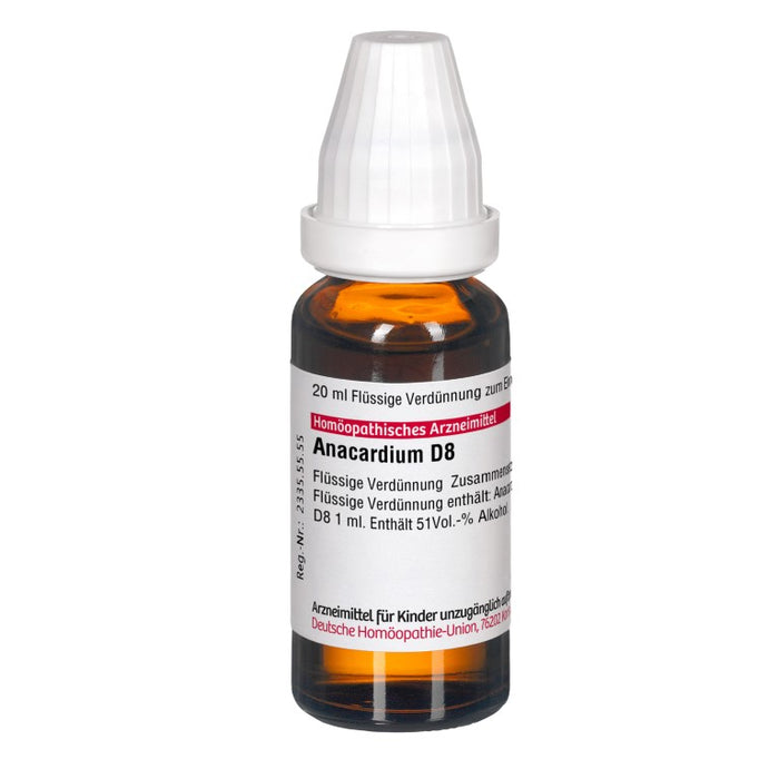 DHU Anacardium D8 Dilution, 20 ml Lösung