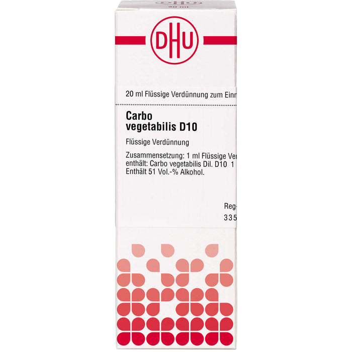 DHU Carbo vegetabilis D10 Dilution, 20 ml Lösung