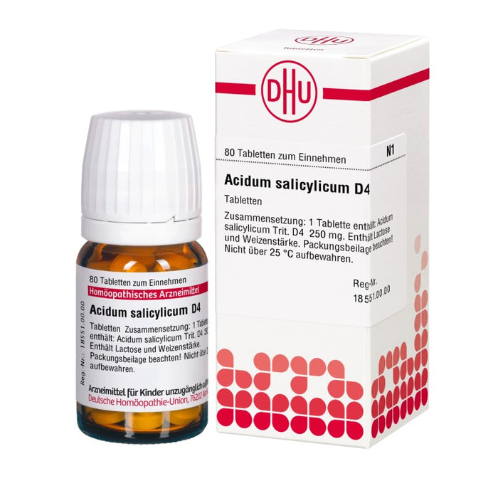 DHU Acidum salicylicum D4 Tabletten, 80 St. Tabletten