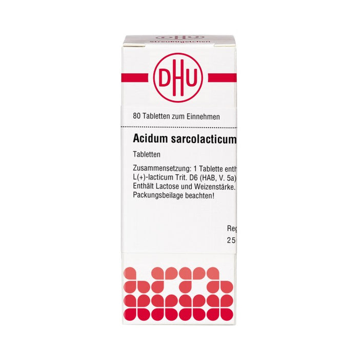 DHU Acidum sarcolacticum D6 Tabletten, 80 St. Tabletten