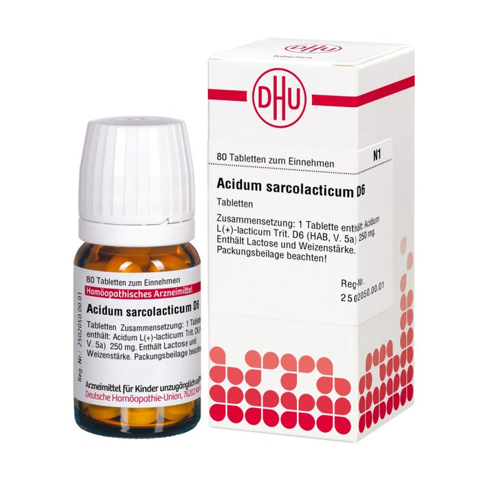 DHU Acidum sarcolacticum D6 Tabletten, 80 St. Tabletten