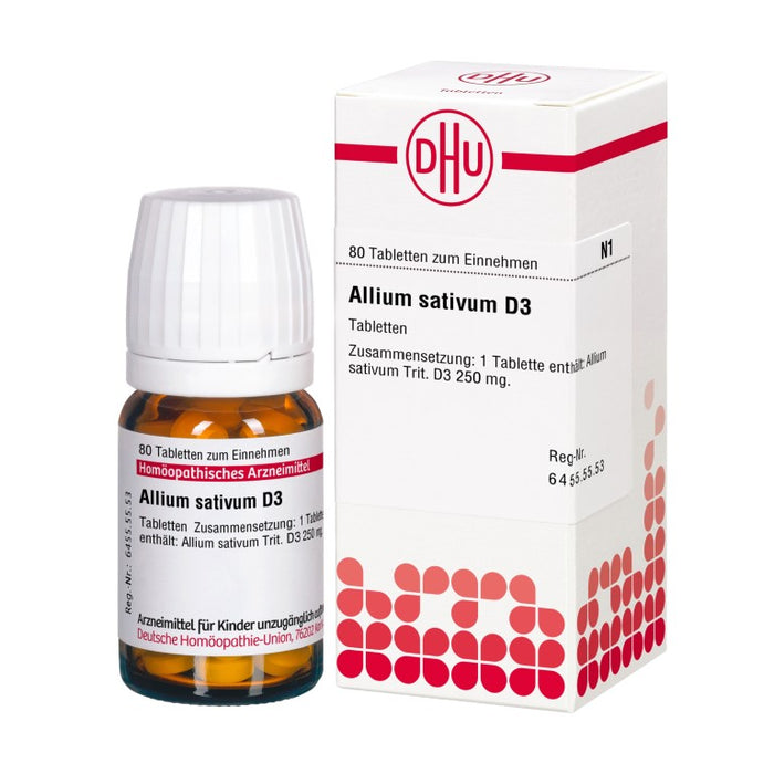 DHU Allium sativum D3 Tabletten, 80 St. Tabletten