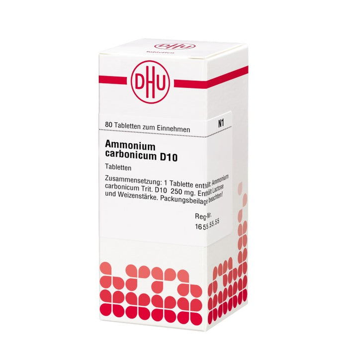 DHU Ammonium carbonicum D10 Tabletten, 80 St. Tabletten