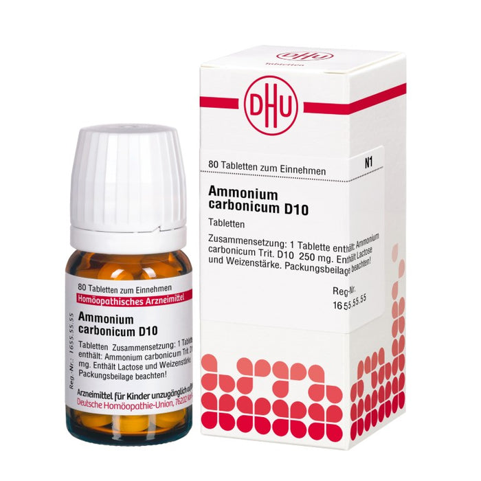 DHU Ammonium carbonicum D10 Tabletten, 80 St. Tabletten