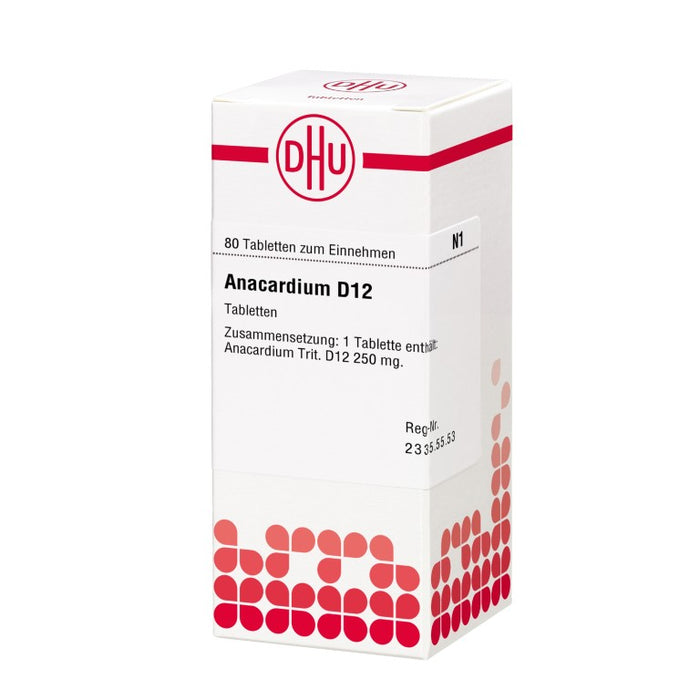 DHU Anacardium D12 Tabletten, 80 St. Tabletten