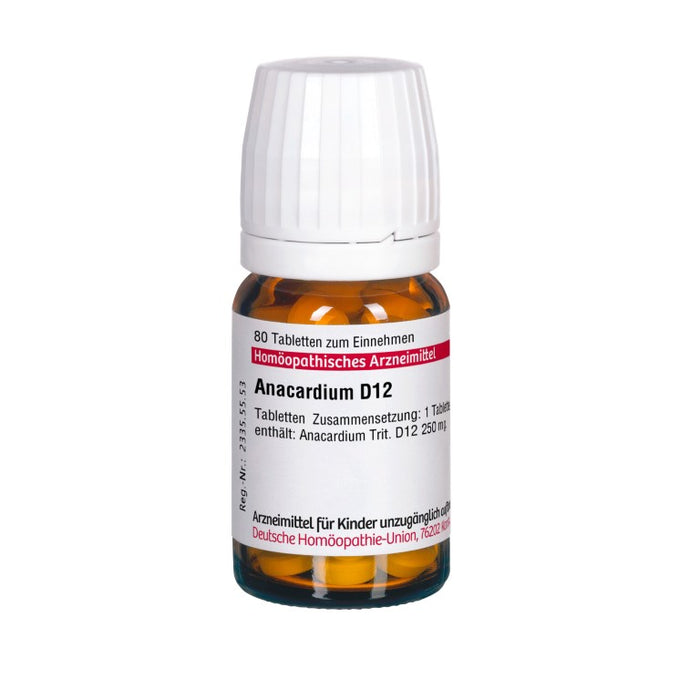 DHU Anacardium D12 Tabletten, 80 St. Tabletten