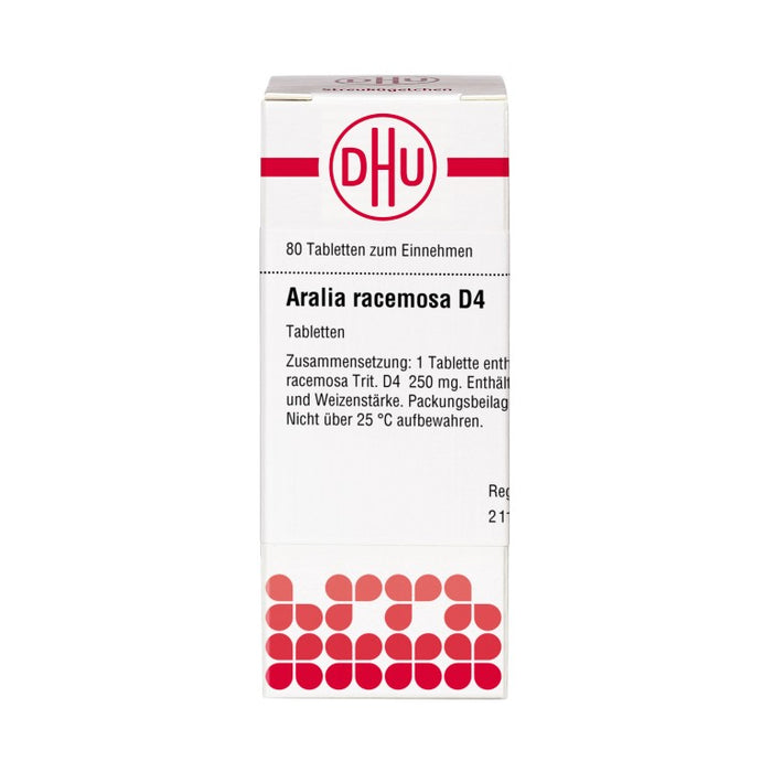 DHU Aralia racemosa D4 Tabletten, 80 St. Tabletten