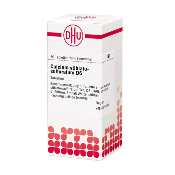 DHU Calcium stibiato-sulfuratum D6 Tabletten, 80 St. Tabletten