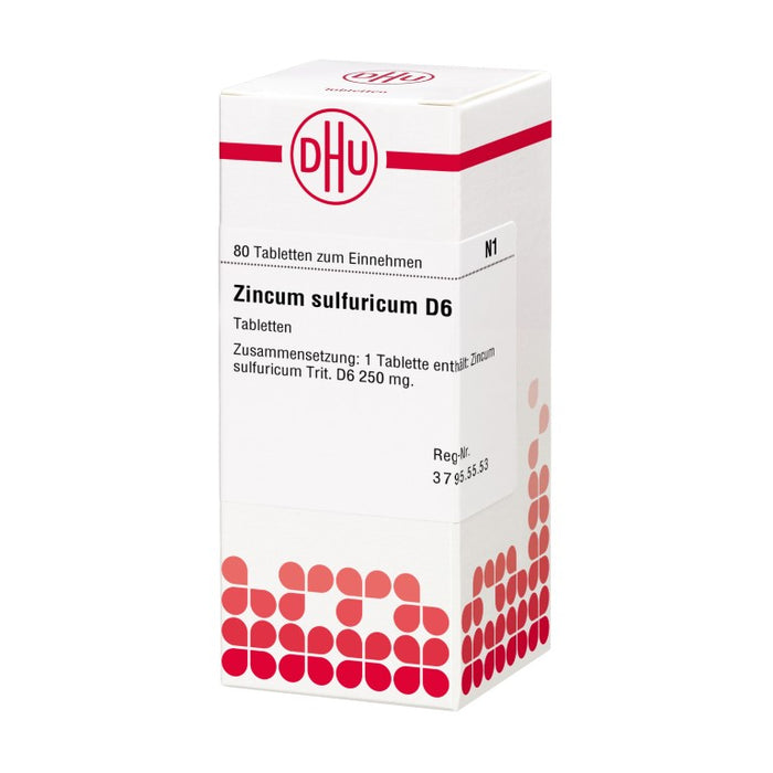 DHU Zincum sulfuricum D6 Tabletten, 80 St. Tabletten