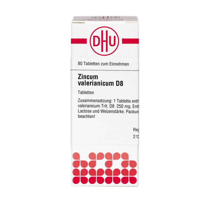 Zincum valerianicum D8 DHU Tabletten, 80 St. Tabletten
